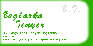 boglarka tenyer business card