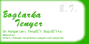 boglarka tenyer business card